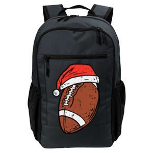 American Football Santa Hat Sports Christmas Xmas Funny Daily Commute Backpack