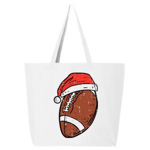 American Football Santa Hat Sports Christmas Xmas Funny 25L Jumbo Tote