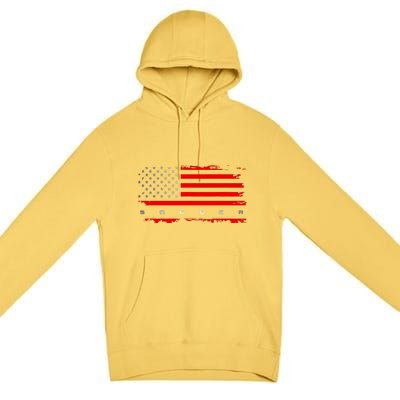 American Flag Soccer Apparel Soccer Premium Pullover Hoodie