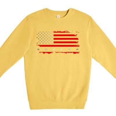 American Flag Soccer Apparel Soccer Premium Crewneck Sweatshirt