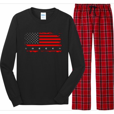 American Flag Soccer Apparel Soccer Long Sleeve Pajama Set