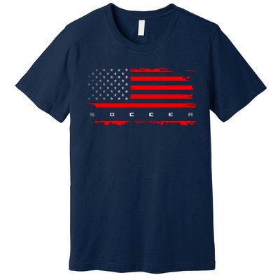 American Flag Soccer Apparel Soccer Premium T-Shirt