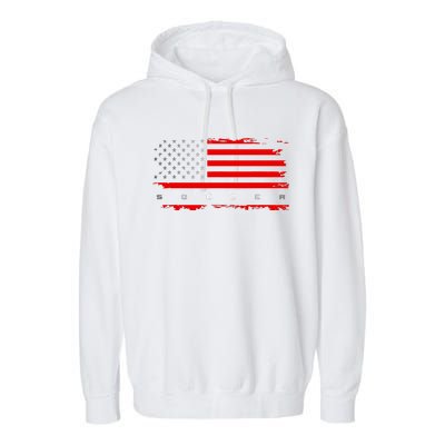 American Flag Soccer Apparel Soccer Garment-Dyed Fleece Hoodie