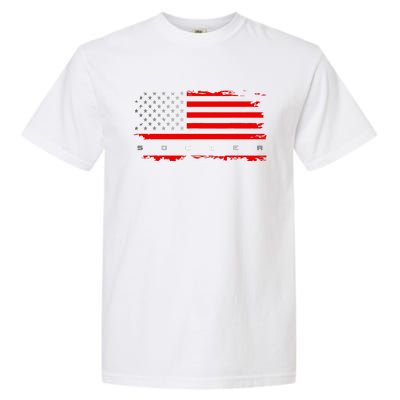 American Flag Soccer Apparel Soccer Garment-Dyed Heavyweight T-Shirt