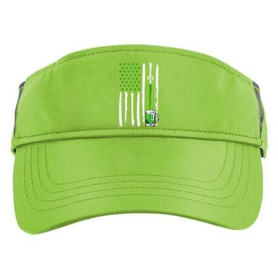 American Flag St Patrick's Day Shamrock Drinking Beer Irish Adult Drive Performance Visor