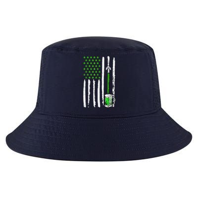 American Flag St Patrick's Day Shamrock Drinking Beer Irish Cool Comfort Performance Bucket Hat