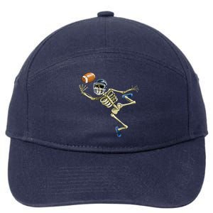 American Football Skeleton Halloween Men Football Fan 7-Panel Snapback Hat