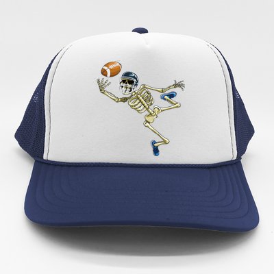 American Football Skeleton Halloween Men Football Fan Trucker Hat