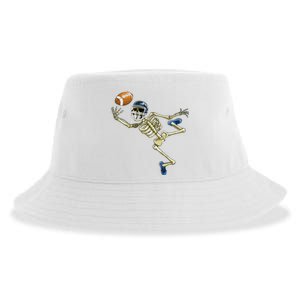 American Football Skeleton Halloween Men Football Fan Sustainable Bucket Hat