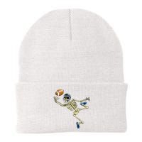 American Football Skeleton Halloween Men Football Fan Knit Cap Winter Beanie