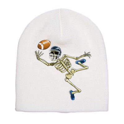 American Football Skeleton Halloween Men Football Fan Short Acrylic Beanie