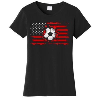 American Flag Soccer Apparel Soccer Women's T-Shirt