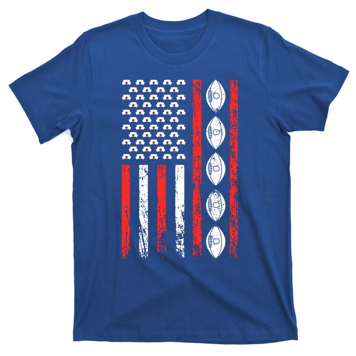 American Football Sports Flag National Nurses Day Gift T-Shirt