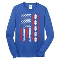 American Football Sports Flag National Nurses Day Gift Tall Long Sleeve T-Shirt