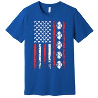 American Football Sports Flag National Nurses Day Gift Premium T-Shirt