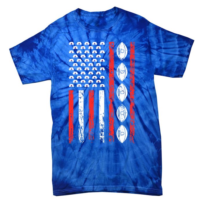 American Football Sports Flag National Nurses Day Gift Tie-Dye T-Shirt