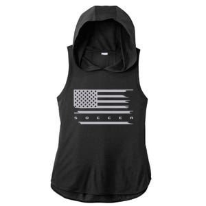 American Flag Soccer Apparel Soccer Hoodie Ladies PosiCharge Tri-Blend Wicking Draft Hoodie Tank