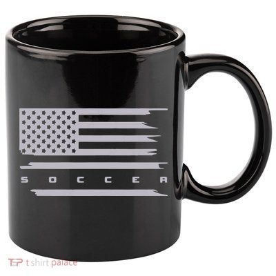 American Flag Soccer Apparel Soccer Hoodie 11oz C Handle Ceramic Mug