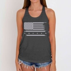 American Flag Soccer Apparel Soccer Hoodie Women's Knotted Racerback Tank