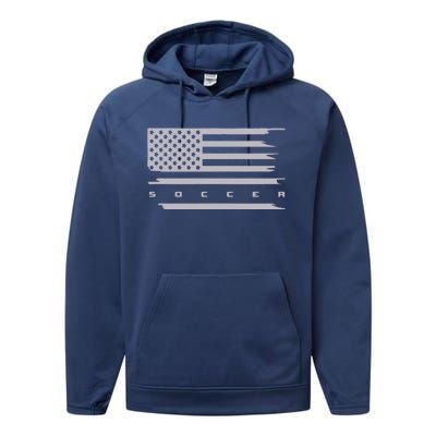 American Flag Soccer Apparel Soccer Hoodie Performance Fleece Hoodie