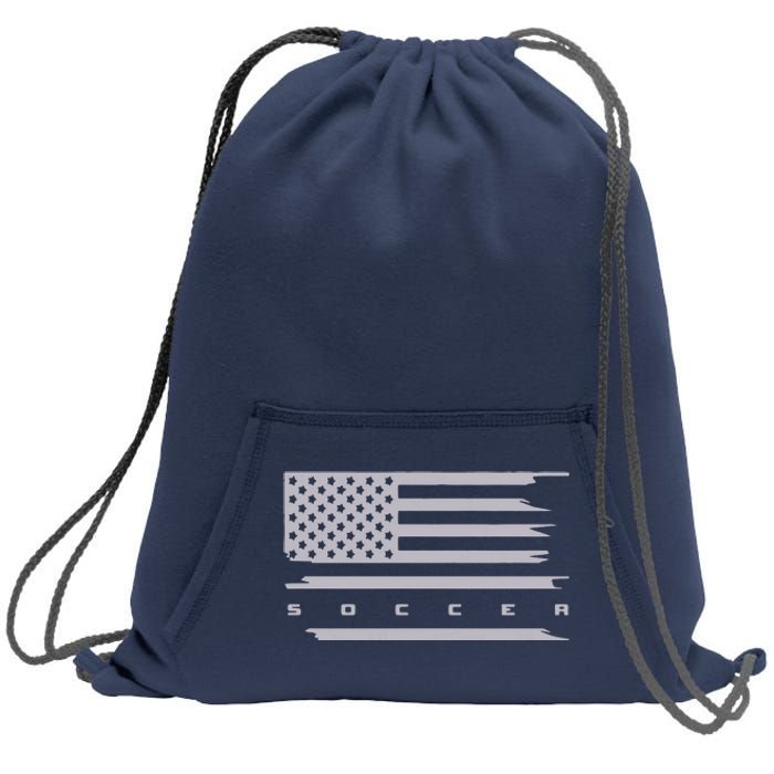 American Flag Soccer Apparel Soccer Hoodie Sweatshirt Cinch Pack Bag