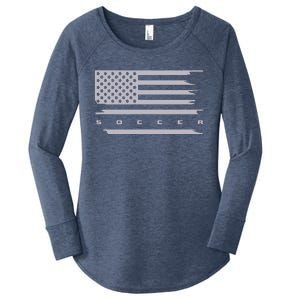 American Flag Soccer Apparel Soccer Hoodie Women's Perfect Tri Tunic Long Sleeve Shirt