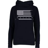 American Flag Soccer Apparel Soccer Hoodie Womens Funnel Neck Pullover Hood