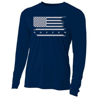 American Flag Soccer Apparel Soccer Hoodie Cooling Performance Long Sleeve Crew