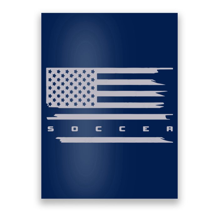 American Flag Soccer Apparel Soccer Hoodie Poster