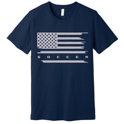 American Flag Soccer Apparel Soccer Hoodie Premium T-Shirt