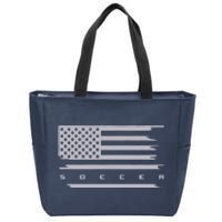 American Flag Soccer Apparel Soccer Hoodie Zip Tote Bag