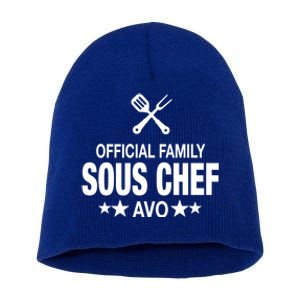 Avo Family Sous Chef Funny Cooking Avo Cute Gift Short Acrylic Beanie