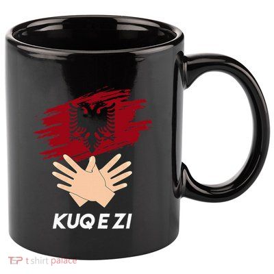 Albanian Flag Shqip Shqiponja Albanian Eagle Albania 11oz C Handle Ceramic Mug