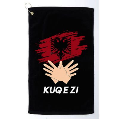 Albanian Flag Shqip Shqiponja Albanian Eagle Albania Golf Towel