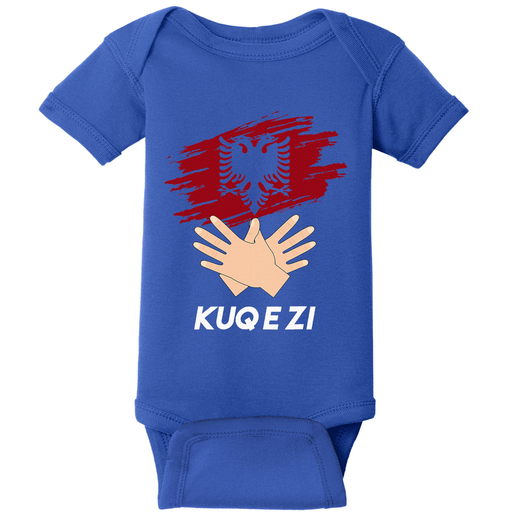 Albanian Flag Shqip Shqiponja Albanian Eagle Albania Baby Bodysuit