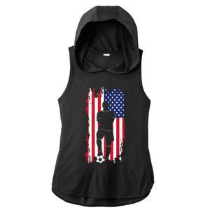 American Flag Soccer Apparel Soccer Ladies PosiCharge Tri-Blend Wicking Draft Hoodie Tank