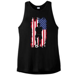 American Flag Soccer Apparel Soccer Ladies PosiCharge Tri-Blend Wicking Tank