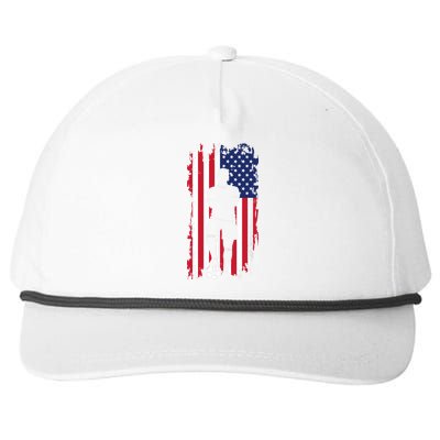 American Flag Soccer Apparel Soccer Snapback Five-Panel Rope Hat