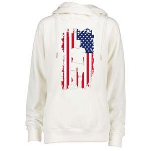 American Flag Soccer Apparel Soccer Womens Funnel Neck Pullover Hood