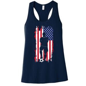 American Flag Soccer Apparel Soccer Women's Racerback Tank