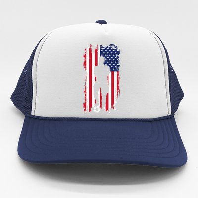 American Flag Soccer Apparel Soccer Trucker Hat