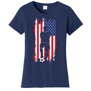 American Flag Soccer Apparel Soccer Women's T-Shirt