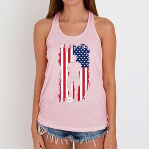 American Flag Soccer Apparel Soccer Women's Knotted Racerback Tank