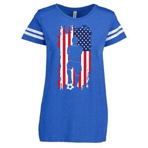 American Flag Soccer Apparel Soccer Enza Ladies Jersey Football T-Shirt