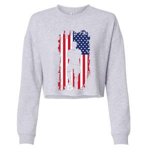 American Flag Soccer Apparel Soccer Cropped Pullover Crew