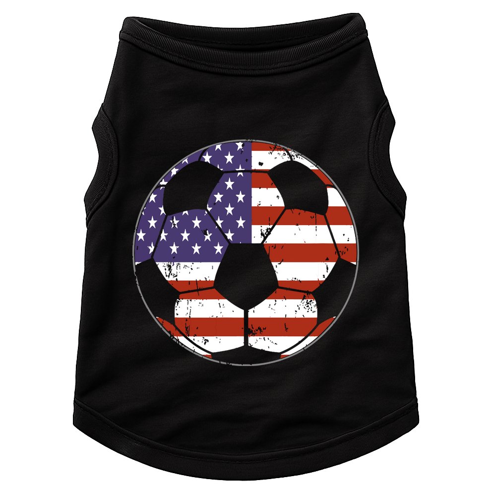 American Flag Soccer Ball Women Doggie Tank