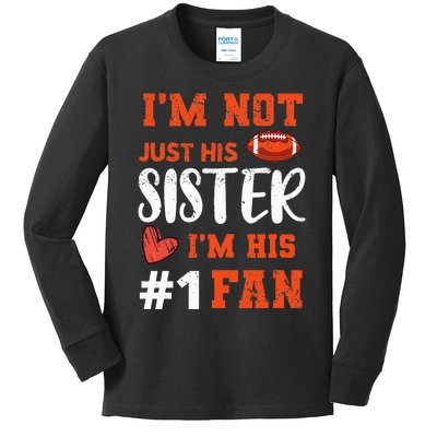 American Football Sister Football Fan Football Team Sports Kids Long Sleeve Shirt