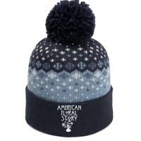 American Floral Story Halloween Florist Funny Horror Parody The Baniff Cuffed Pom Beanie