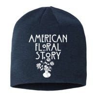 American Floral Story Halloween Florist Funny Horror Parody Sustainable Beanie