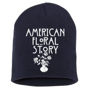 American Floral Story Halloween Florist Funny Horror Parody Short Acrylic Beanie